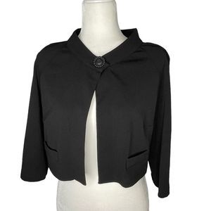 Cristinaeffe black cropped blazer one button